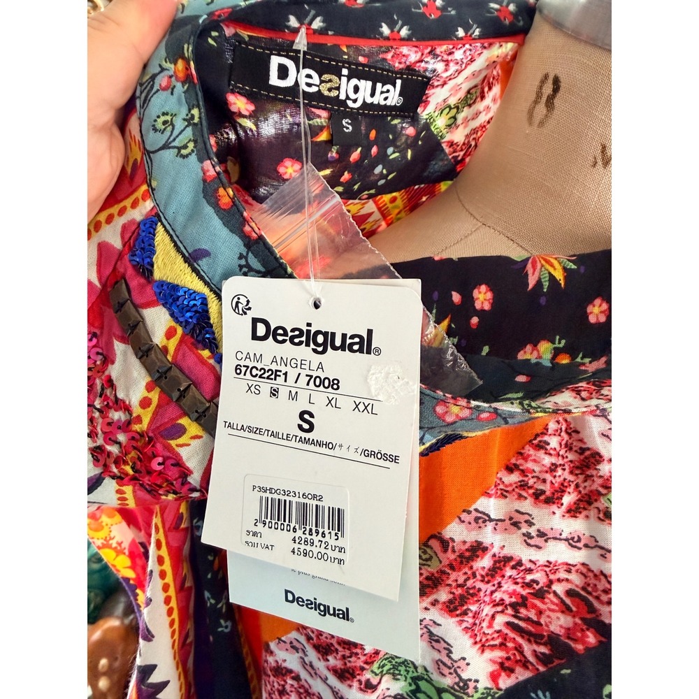 Desigual‎ NWT Patchwork Embroidered Long Sleeve B… - image 7